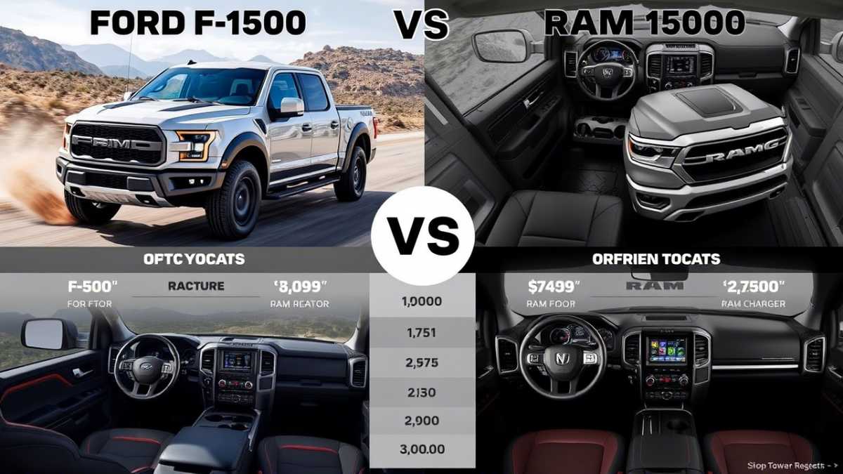 Comparisons of Ford F-150 vs. Ram 1500 Best Pickup Truck for 2025