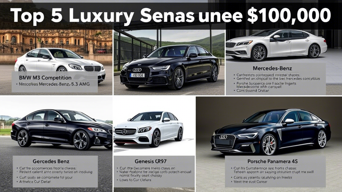 Top 5 Luxury Sedans Under $100,000 A Comprehensive Guide